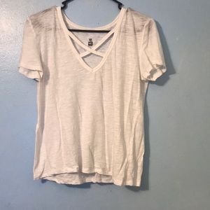 White Cris Cross Shirt
